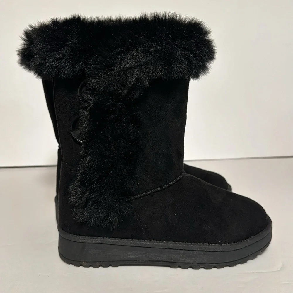 SO Sofia Girls Chestnut Brown‎ Faux Fur Sherpa Style Boot Size 12